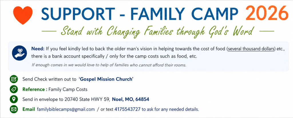 Support Christian Family Camp
